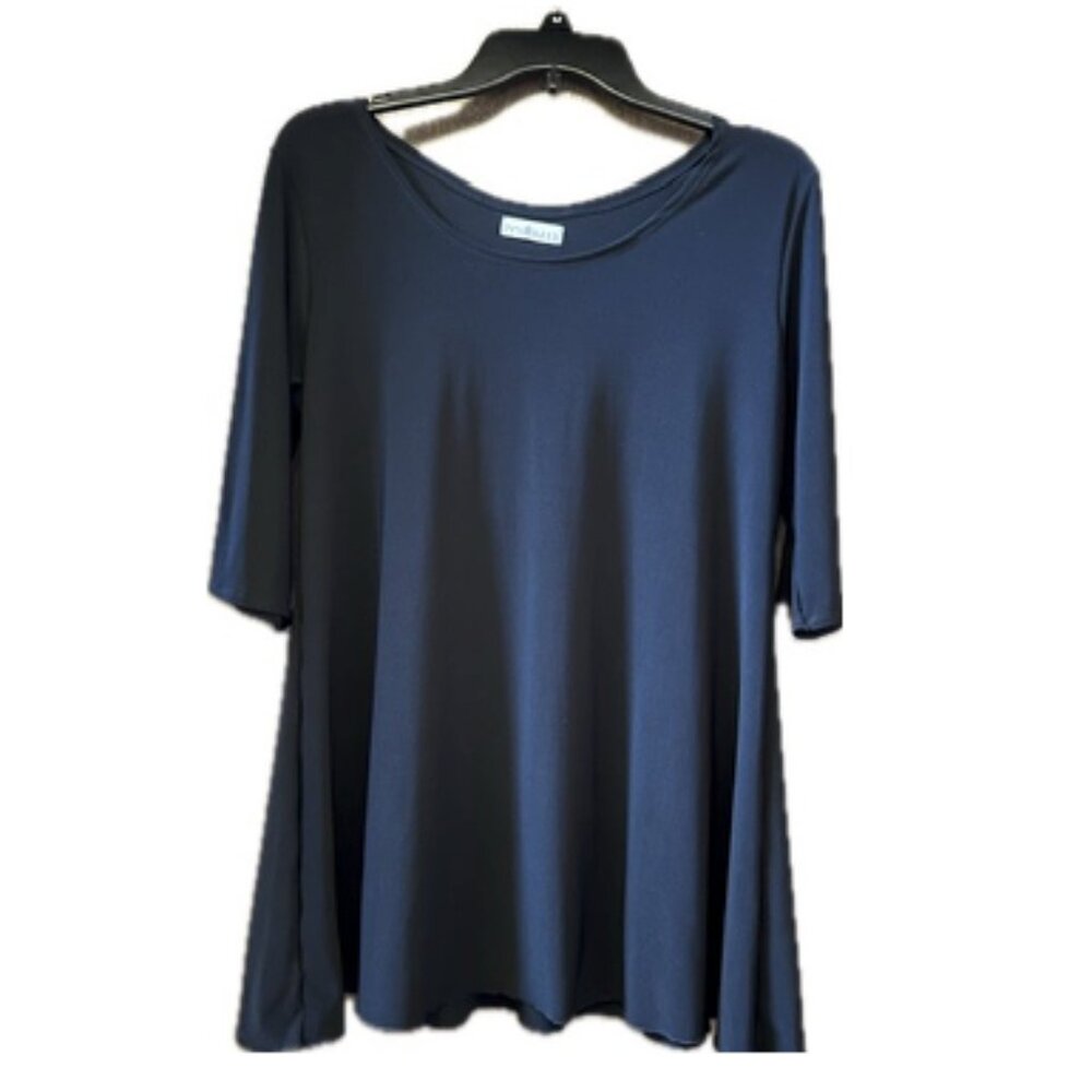 NWOT Ivy Reed Black 3/4 sleeve tunic one size